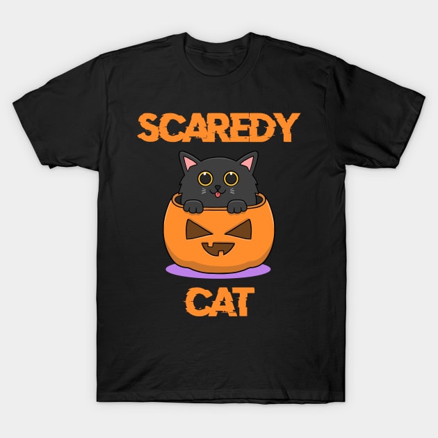 SCAREDY CAT PUMKNIN T-Shirt by Dieowl